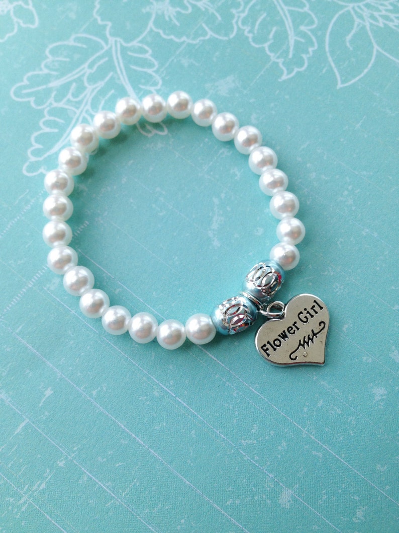 Flower Girl Bracelet Wedding Party Jewelry Bridal Party Etsy