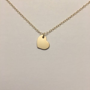 Tiny 14K Gold Filled Heart Pendant Necklace, Small Heart Pendant, Layering Necklace, Birthday Gift for Her, Valentine Gift for Her