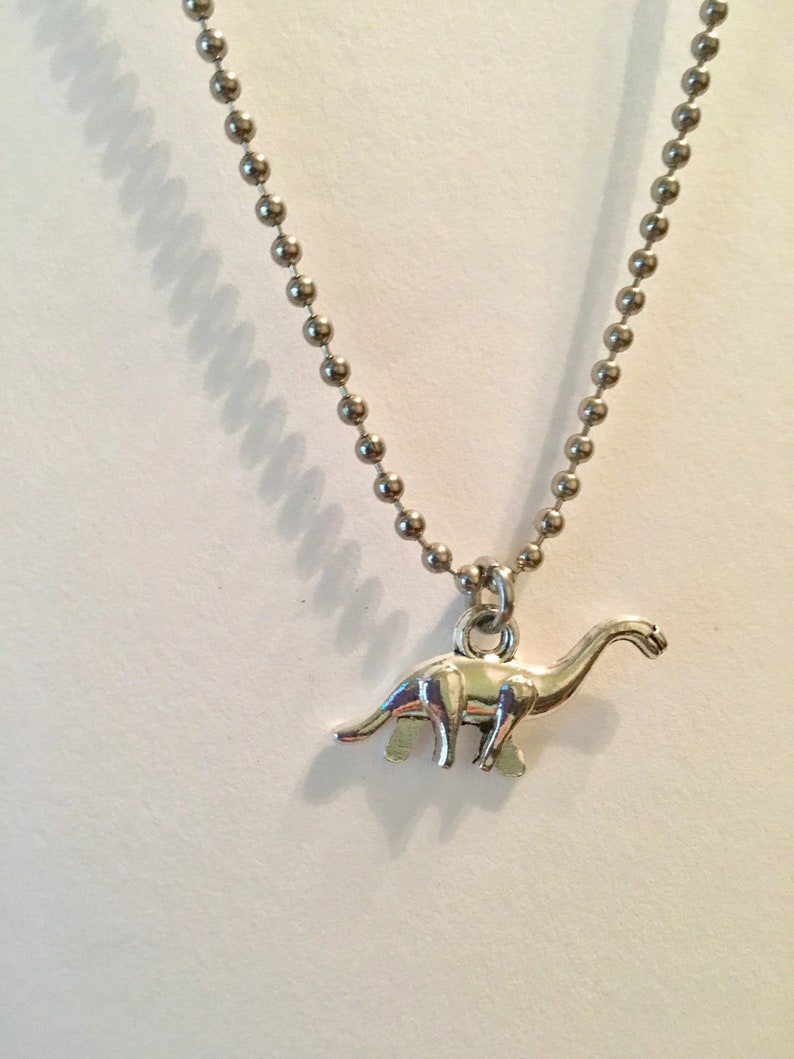 Dinosaur Pendant Necklace Boys Dinosaur Charm Necklace Black Etsy