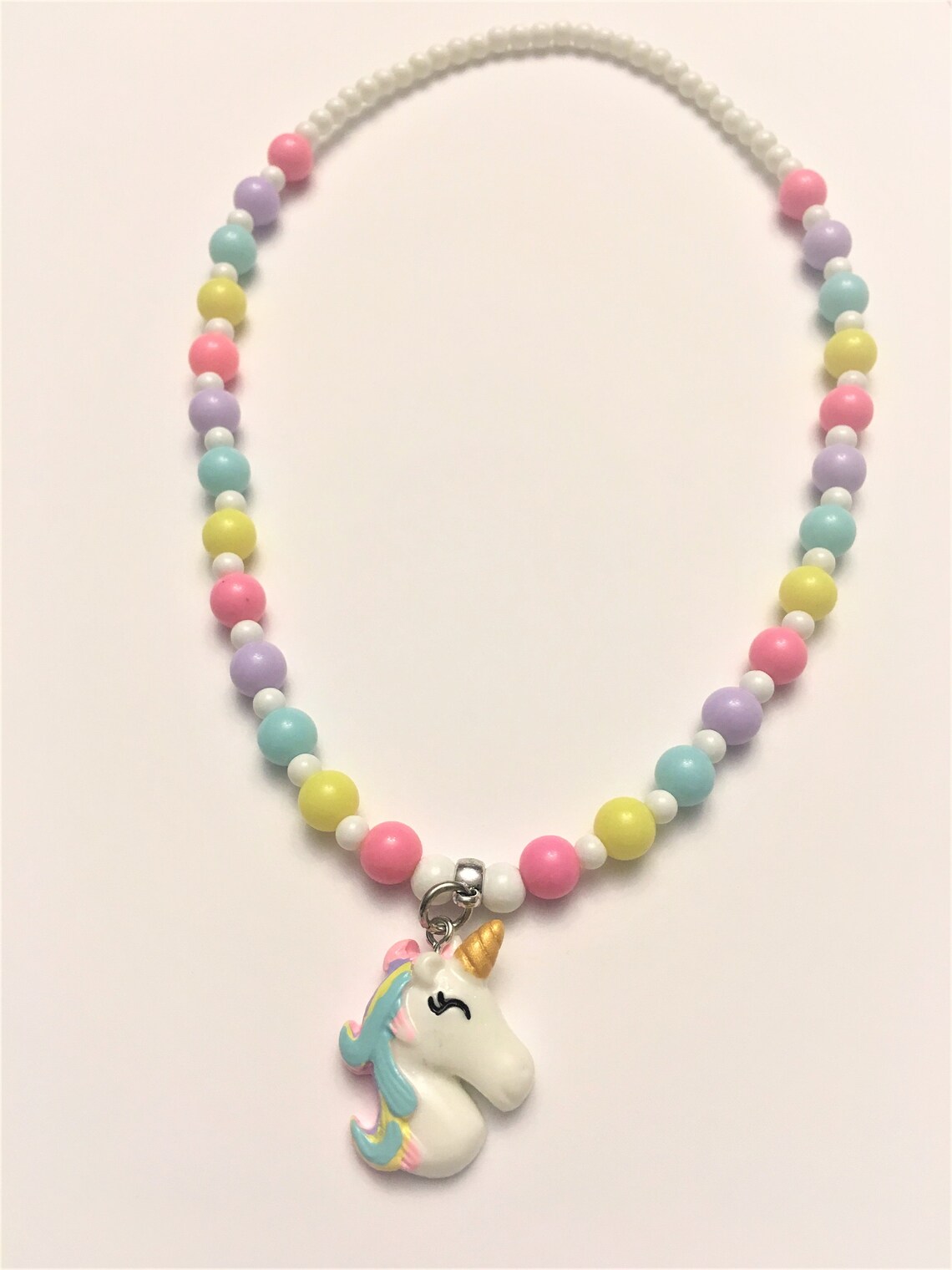 Little Girl Pastel Unicorn Necklace Gift for Baby Girl Etsy