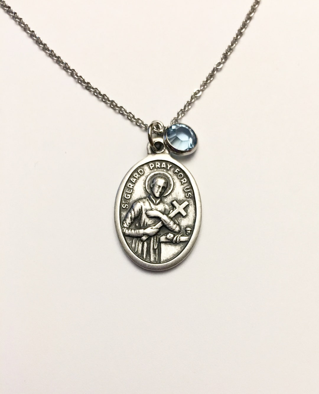 Saint Gerard Medal Womens Necklace, Patron Saint of Fertility