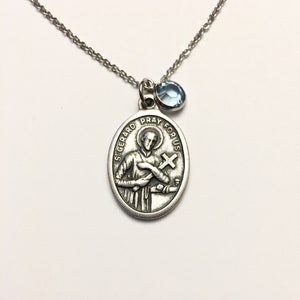 Saint Gerard Medal Womens Necklace, Patron Saint of Fertility, Pregnancy, Motherhood, Spiritual Gift, Hope to Conceive, Expectant Mothers,