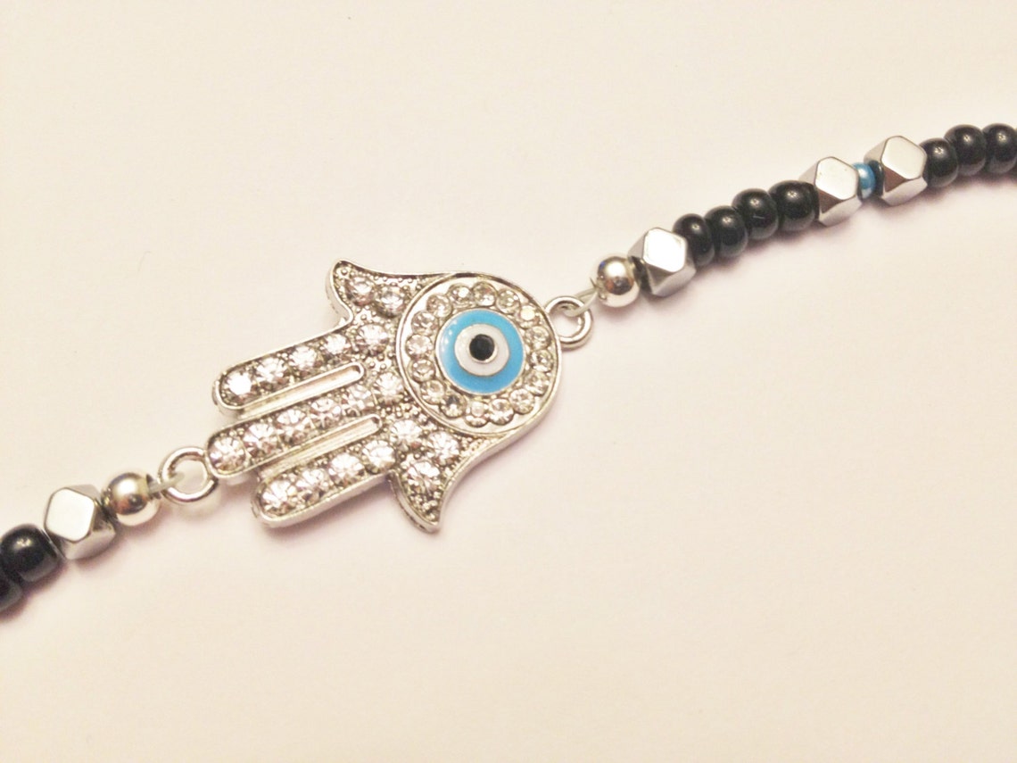 Hamsa Mano Male Bracciale Occhio Spirituale Mano di Fatima - Etsy Italia