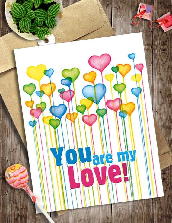Printable Valentines Day Card 5x7 Greeting Card Anniversary Etsy Singapore