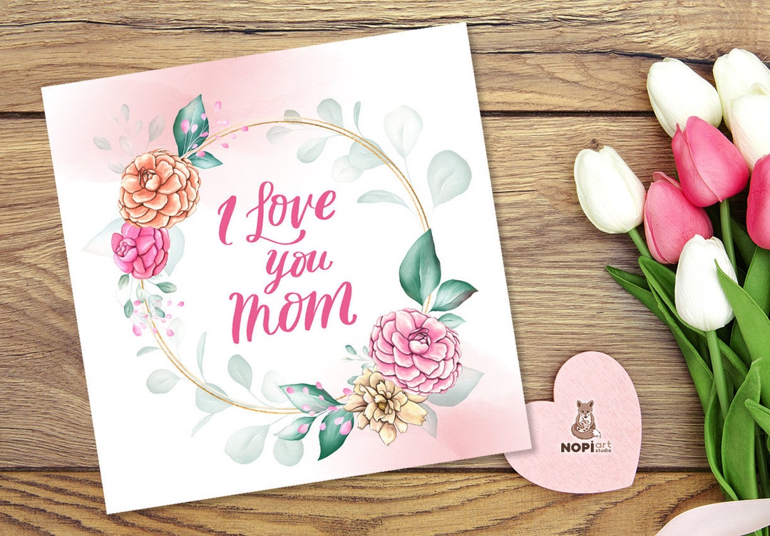 Happy Mother's Day PRINTABLE Card, Instant Download PDF Mom Greeting ...
