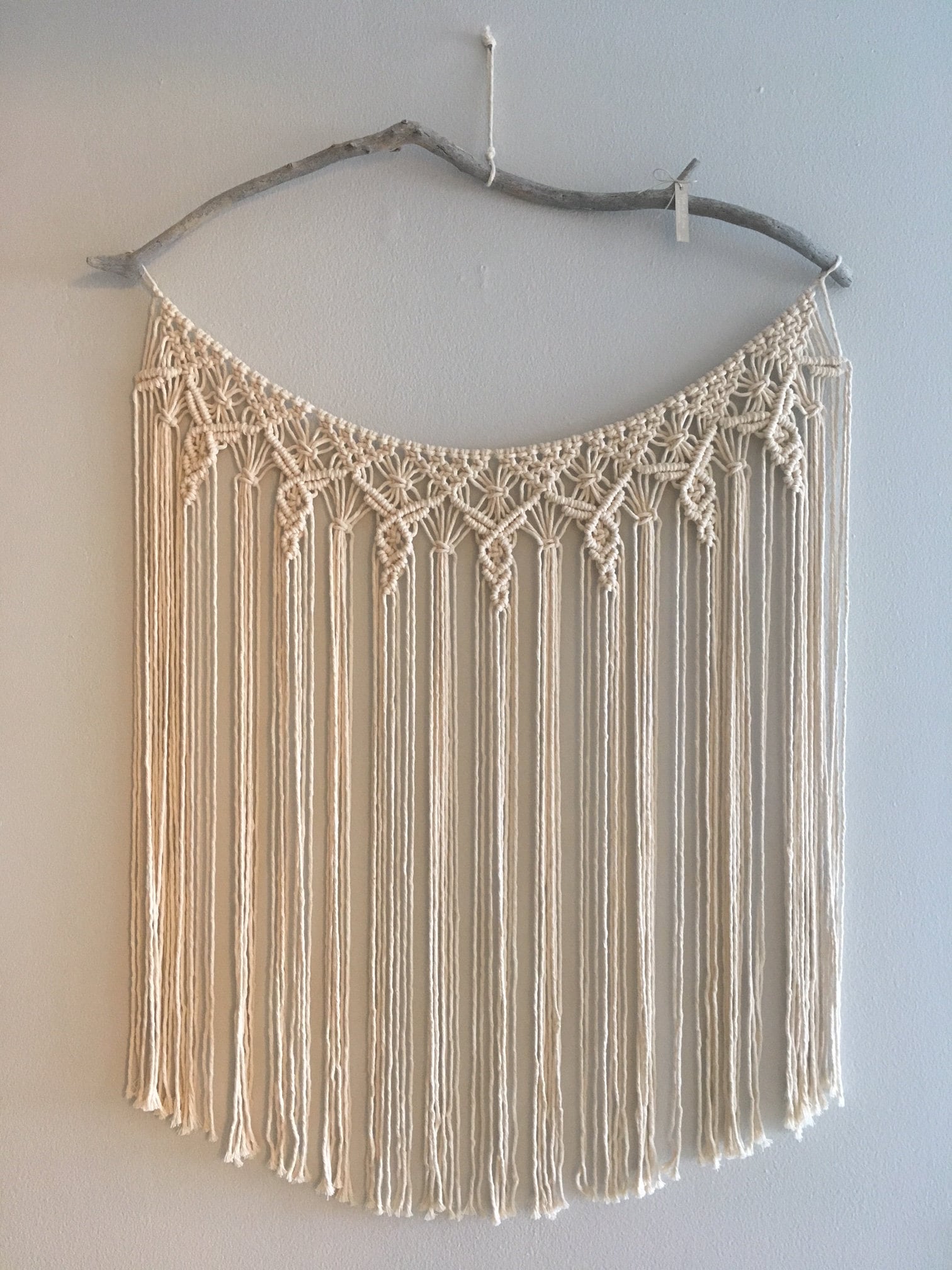 Macrame Tapestry- "Abby"- Large Macrame Wall Hanging- Made to Order Macrame- Custom Macrame- 3mm Macrame- Macrame Rope- Boho Decor- Gold