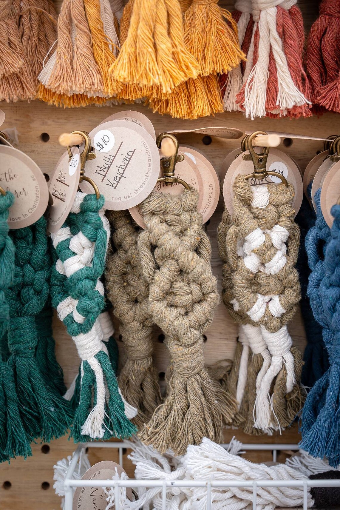 Customize Your Own Color Block Macrame Keychain - Etsy