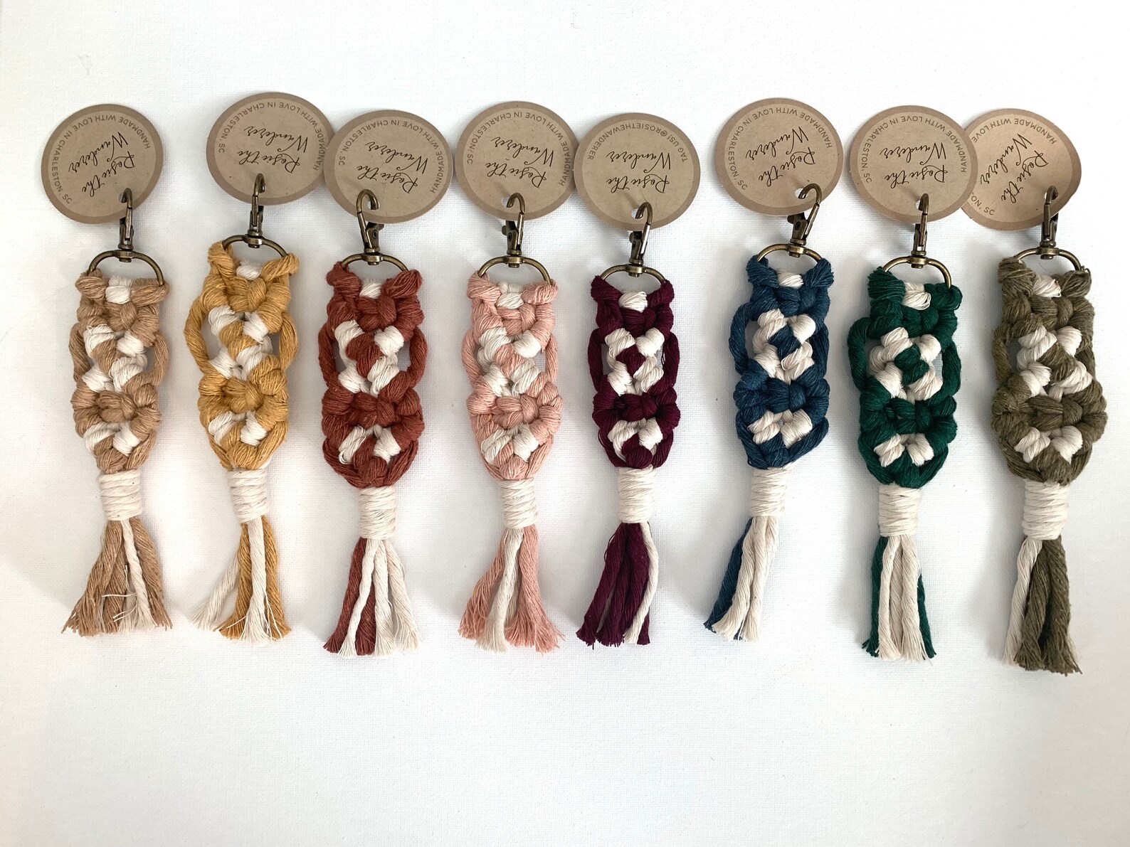 Customize Your Own Color Block Macrame Keychain - Etsy