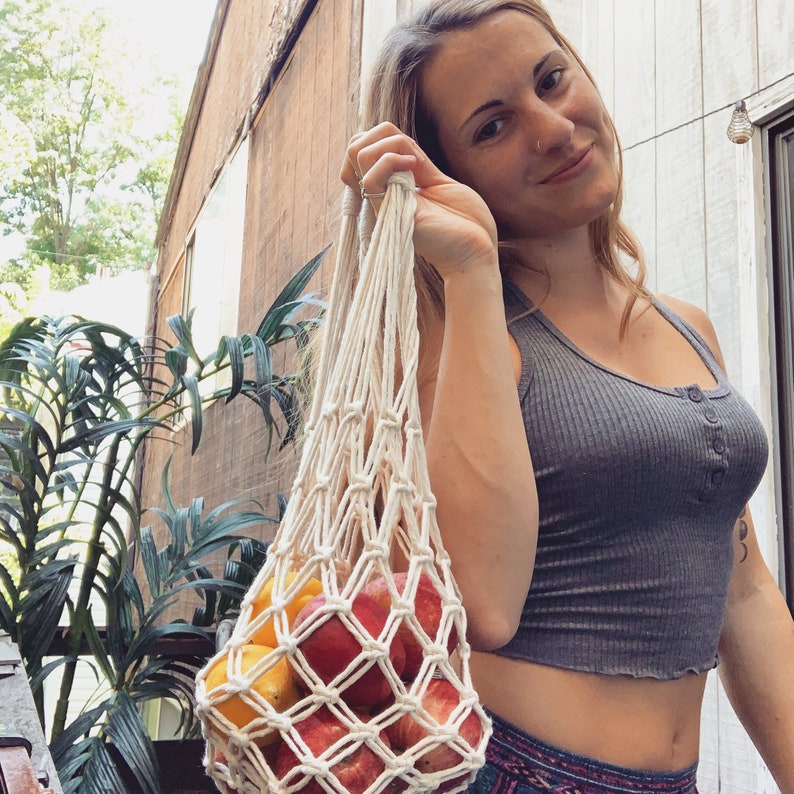 Macrame Market/ Produce Bags Reusable Bags Macrame Purse ...