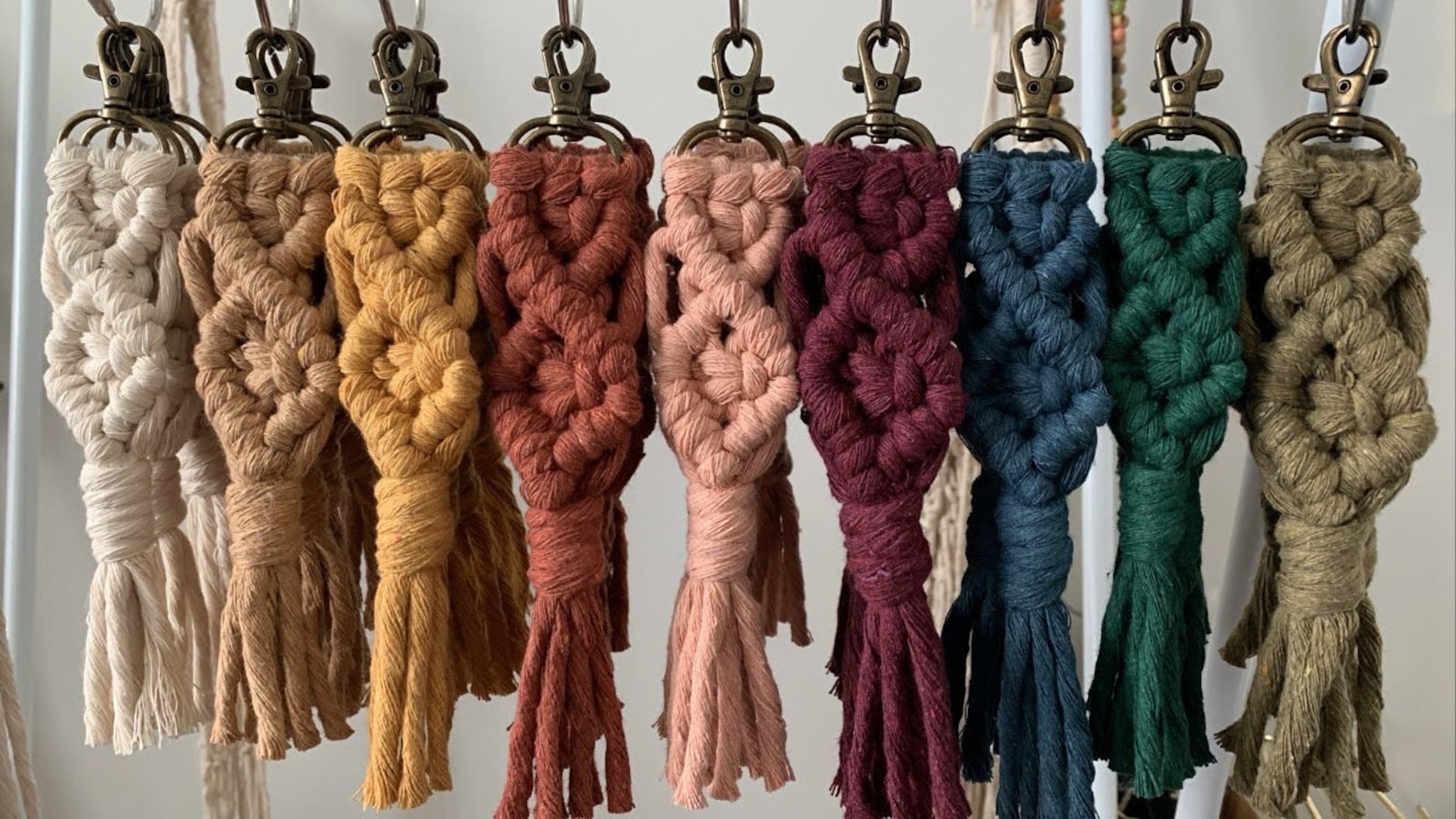 Customize Your Own Color Block Macrame Keychain - Etsy