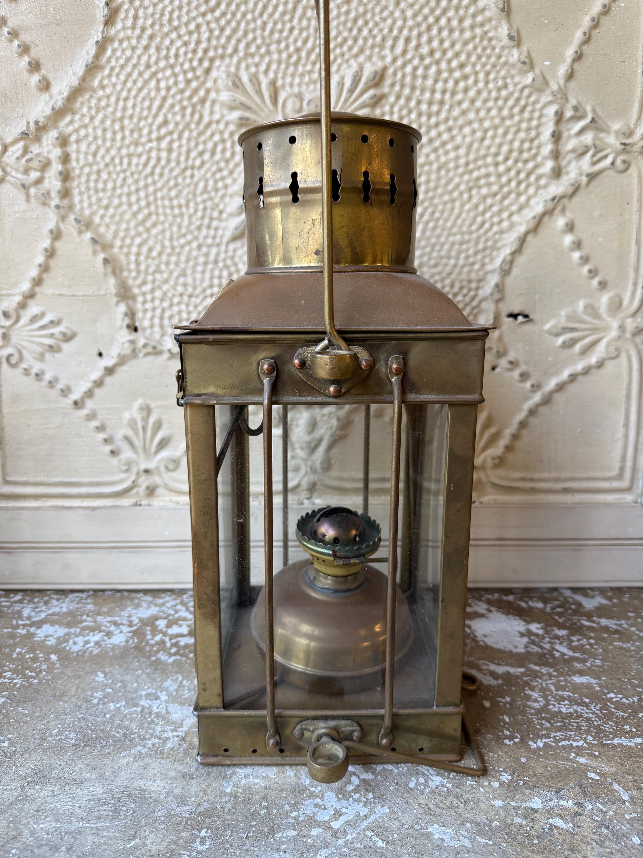 Cargo Light Lantern No. 3954 Great Britain 1939 Brass Nautical Oil