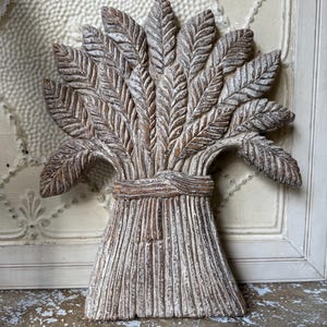 Paper or Wood Mache Sculpture Wheat Bundle