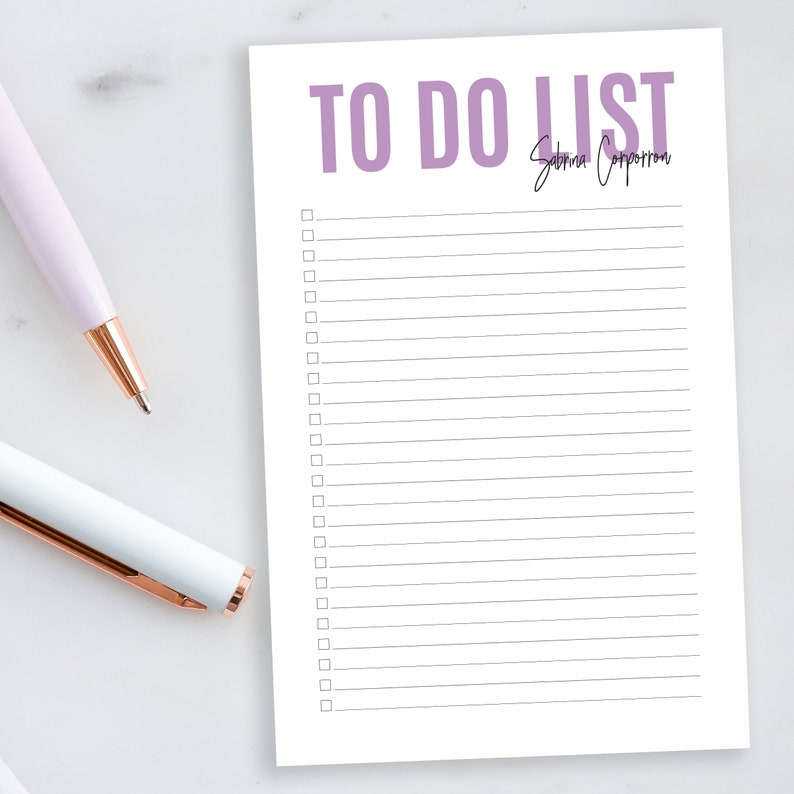 Personalized To Do List Notepad custom notepad Custom Etsy