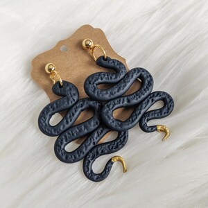 Serpent // Polymer Clay Earrings // Snake Earrings