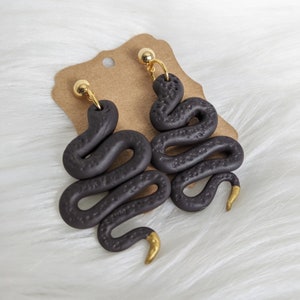 Serpent // Polymer Clay Earrings // Snake Earrings