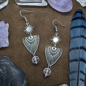 Deity // Metal Boho Earrings, Bohemian Jewelry, Boho Chic, Celestial Earrings, Star Earrings, Abstract Silver Earrings, Modern Earrings