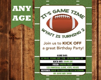 Football Birthday Invitation - Sports Birthday - Football Printable - Football Birthday - Boy Birthday - Football Invitation