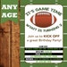 Football Birthday Invitation - Sports Birthday - Football Printable ...