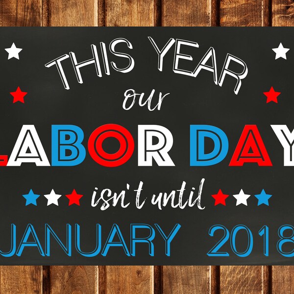 Labor Day Pregnancy Announcement Etsy