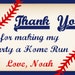 Baseball Thank You Card, Baseball Invitation, Baseball Party, Baseball Birthday, Thank You Card, Baseball Invite, Sports Party PRINTABLE