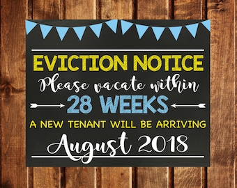 Baby eviction notice | Etsy