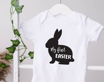 My first Easter Bodysuit, Easter Baby Bodysuit, Cute Easter Bodysuit, Bunny Baby Bodysuit, Baby's First Easter, Snuggle Bunny Bodysuit