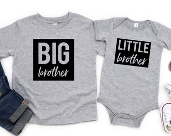 Grootbroer broertje | nieuwe aankondiging van baby's | overhemden voor broers | schattige broer shirt | grote bro kleine bro |  bijpassende broer t-shirts