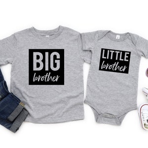 Big brother little brother | new baby announcement | brother shirts | cute brother shirt | big bro little bro |  matching brother t-shirts