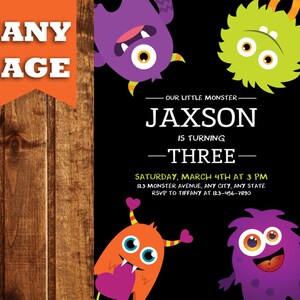 Monster Invitation, Monster Birthday Invitation, Monster Party, Little Monster, Little monster Birthday Invitation, Little monsters Invite