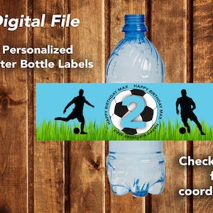 Soccer Water Bottle Labels, Soccer Labels, Party Printables, Kids Party Printables, Printable Labels, Soccer Party, Soccer Birthday Party