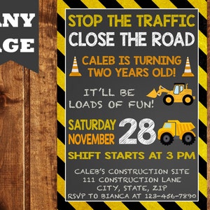 Construction Birthday Invitation, Construction Party, Construction Birthday, Construction Invitation, Boys Construction, Dump Truck, Truck