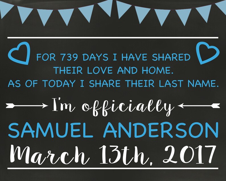 Adoption Day Adoption chalkboard sign Adoption card Adoption Printable Printable Foster to Adoption Announcement Adoption Gifts