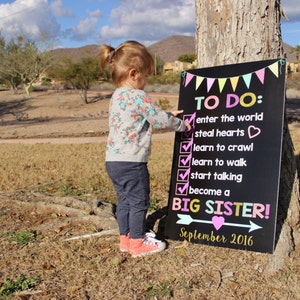 Big Sister Announcement - Pregnancy Announcement - Big Sister Announcement Sign - Pregnancy Reveal - Big Brother Announcement - Custom