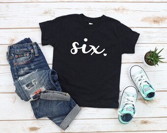 Personalized Birthday T-Shirt, Birthday Boy Shirt, Six Year Old Birthday Shirt, 6th Birthday, sixth Birthday, Kids Birthday Shirt, 6