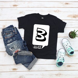 Personalized Birthday T-Shirt, Birthday Boy Shirt, Three Year Old Birthday Shirt, 3rd Birthday, Third Birthday, Kids Birthday Shirt, Name