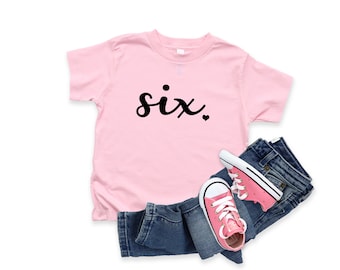 パーソナライズされた誕生日Tシャツ、誕生日の女の子のシャツ、6歳の誕生日のシャツ、6歳の誕生日、6歳の誕生日、子供の誕生日のシャツ、6