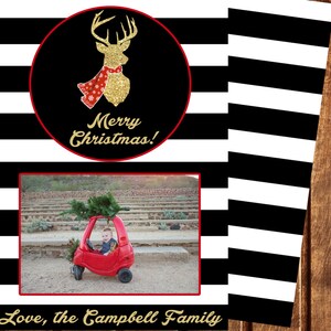 Cartão de Natal, cartão de Natal com foto, cartão de férias com foto, dupla face, cartão de Natal para impressão DIY