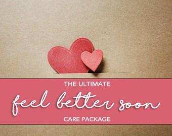 Feel Better Care Package, get well soon gift, get well gift for women, thinking of you, sick kit, Healing Sickness Wellness Gift Box, funny