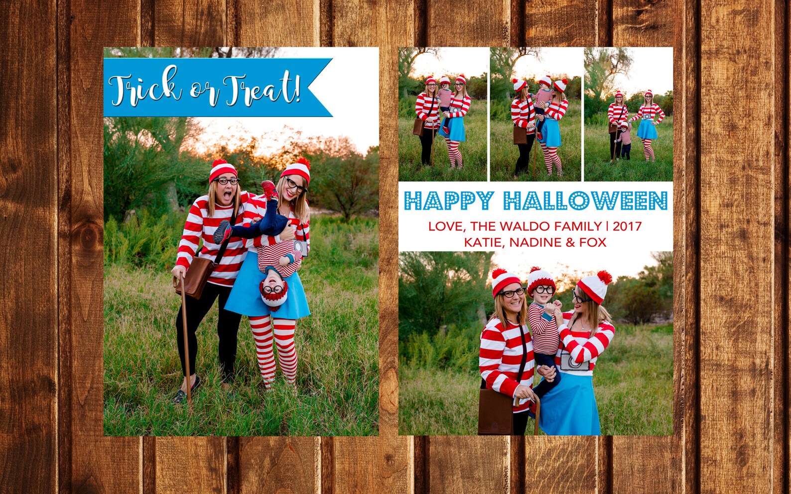 Halloween Photo Card Happy Halloween Card Halloween Greeting Etsy