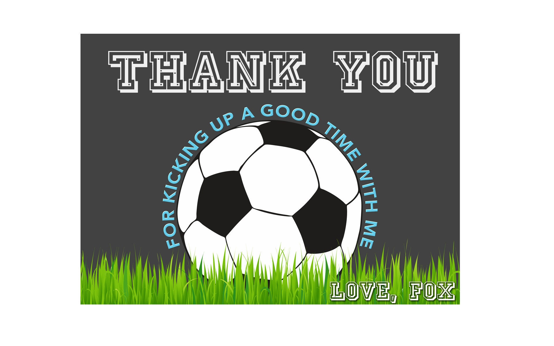 Thank you soccer clearance ball