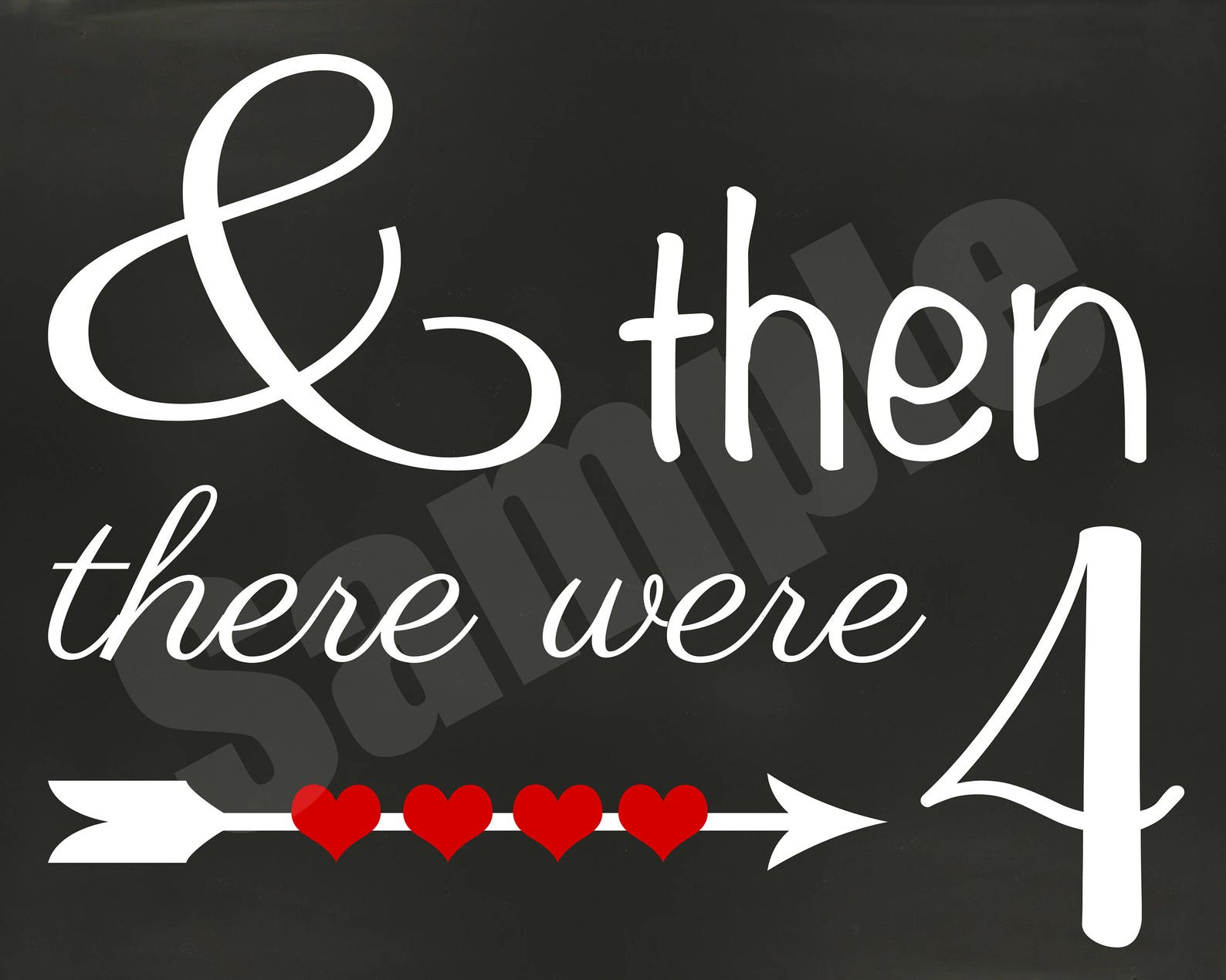 And Then There Were Four Pregnancy Announcement There Were 4 Etsy