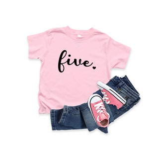 Personalized Birthday T-Shirt, Birthday Girl Shirt, five Year Old Birthday Shirt, 5th Birthday, fifth Birthday, Kids Birthday Shirt, 5