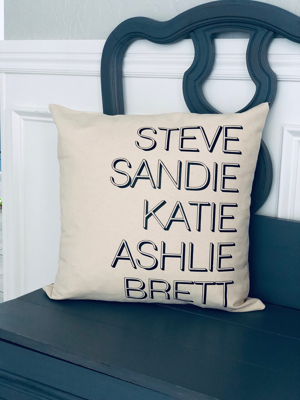 Family Names Pillow Grandkid Names Pillow Children Names Etsy