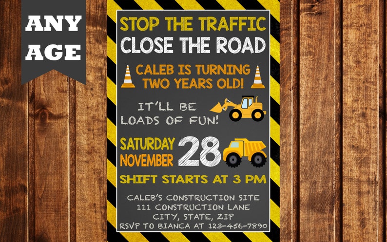 Dump Truck Birthday Invitation, Construction Birthday Invitation, Construction Party, Construction Birthday, Construction Invitation, Boys image 1