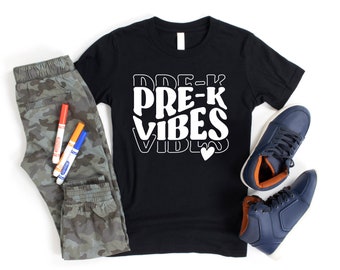 Camisa Pre-K - Camisa del Primer Día De La Escuela - Camisa Preescolar - Camisa del Primer Día De Preescolar - Primer Día De Pre-K - Camisa Pre-K Vibes, Niños