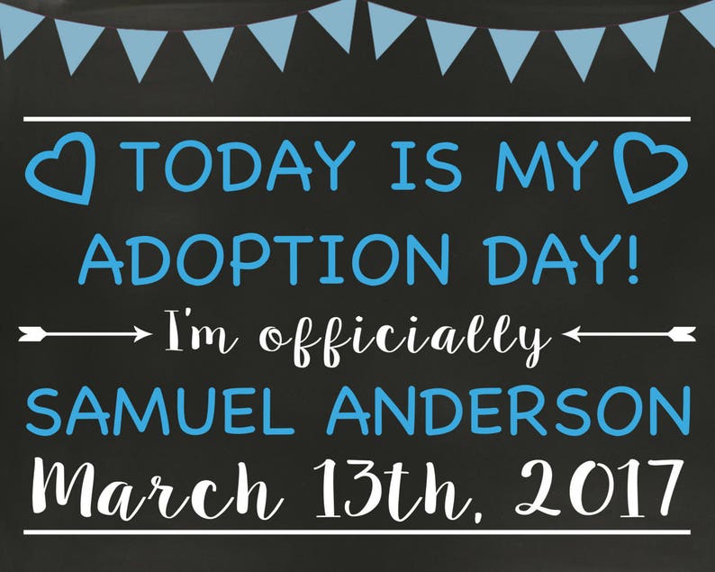 Adoption Day Adoption chalkboard sign Adoption card Adoption Printable Printable Foster to Adoption Announcement Adoption Gifts