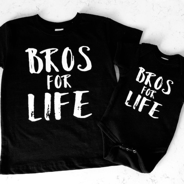 Chemises Brother assorties, Chemises Bros For Life, Tenues brother, Chemise Big Brother Little Brother, Chemises pour Frères Garçons, T-shirt Brother