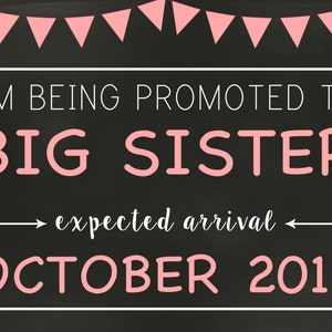 Big Sister Announcement - Pregnancy Announcement - Big Sister Announcement Sign - Pregnancy Reveal - Big Brother Announcement - Custom