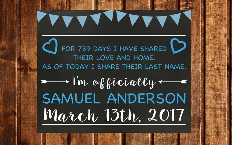Adoption Day Adoption chalkboard sign Adoption card Adoption Printable Printable Foster to Adoption Announcement Adoption Gifts