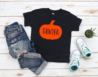 Pumpkin Shirt // Personalized Name T-Shirt // Pumpkin Patch // Custom Name // Thanksgiving // Toddler Tshirt // Kids T Shirt // Halloween